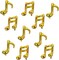 10 Pcs Gold Music Note Balloons – Foil Mylar Balloons for Birthday, Baby Shower, Music-Themed Party Decorations (Gold)